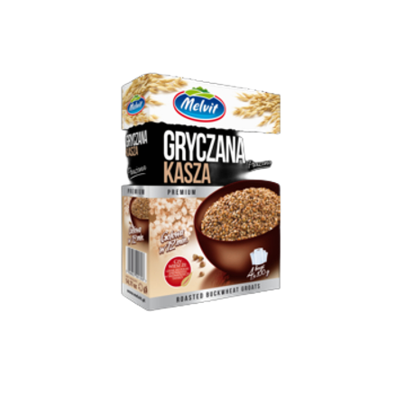 Kasza gryczana prażona Melvit 4x100 g Kasza gryczana prażona Melvit 4x100g