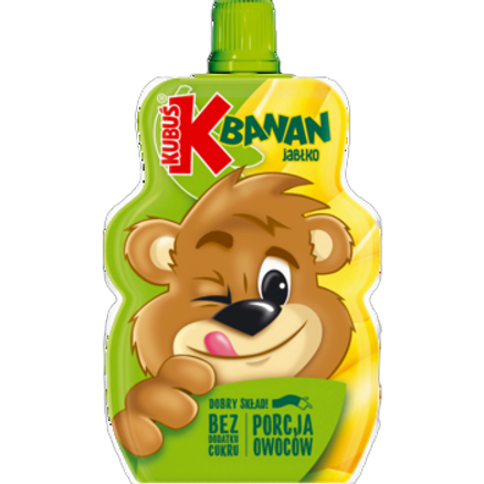 Kubuś Mus 100% banan jabłko 100 g Kubuś Mus 100% banan jabłko 100g