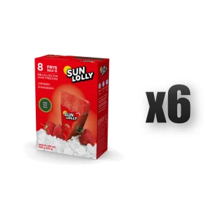 Sun lolly lody wodne do zamrażania w domu truskawka 480 ml 6 szt.