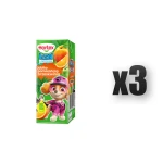 Hortex Napój wieloowocowy mix smaków. Napój jabłko, wiśnia, truskawka, Napój jabłko, gruszka, mango, Napój jabłko, pomarańcza, brzoskwinia karton 200ml 3 szt.