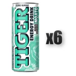 Tiger Zero Sugar o smaku Mojito gazowany napój energetyzujący 250 ml 6 szt.