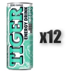 Tiger Zero Sugar o smaku Mojito gazowany napój energetyzujący 250 ml 12 szt.