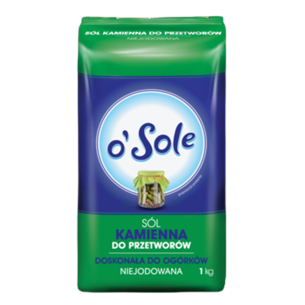 Sól kamienna niejodowana do przetworów o'Sole 1 kg Sól kamienna niejodowana do przetworów o'Sole 1kg