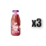Hortex Przetarte Smoothie jabłko, banan, czerwone winogrona, wiśnia, aronia, burak z dodatkiem rozdrobnionego siemienia lnianego 250ml 3 szt.