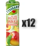 Tymbark Sok 100% Polskie Jabłka z Brzoskwinią 1l 12 szt.