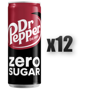 Napój Gazowany Dr Pepper Zero - Bez Dodatku Cukru w Puszce 0,33 l 330 ml 12 szt.