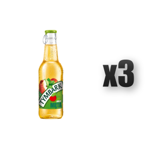 Tymbark Napój Niegazowany z Sokiem o Smaku Jabłko Mięta Butelka Szklana 250ml 3 szt.