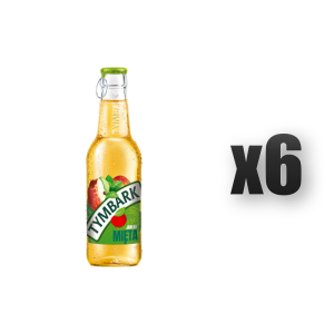 Tymbark Napój Niegazowany z Sokiem o Smaku Jabłko Mięta Butelka Szklana 250ml 6 szt.