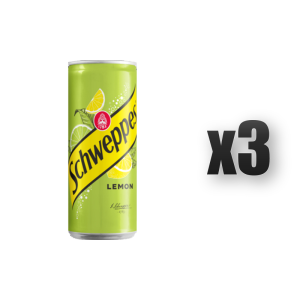 Napój Gazowany Schweppes Lemon - o Smaku Cytrynowym w Puszce 330ml 3 szt.