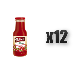Pudliszki Sok pomidorowy ze świeżych pomidorów, pikantny 290ml. Produkt pasteryzowany 12 szt.