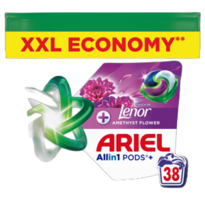 Ariel All in 1 PODS + Touch Of Lenor Amethyst Flower 38 prań