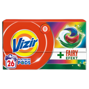 Vizir Platinum PODS + Fairy Effect Kapsułki do prania, 26 prań 637g