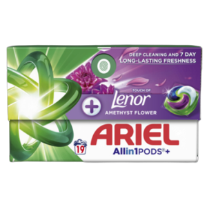 Ariel All in 1 PODS + Touch Of Lenor Amethyst Flower 19 prań