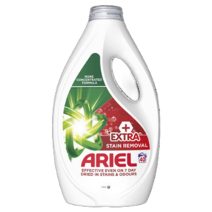 Ariel Płyn do prania, 40 prań, + dodatkowa moc usuwania plam 1,8 l