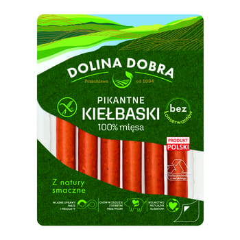 Kiełbaski pikantne 100% mięsa bez konserwantów Dolina Dobra 250 g Goodvalley_Kielbaski_pikantne_100_miesa_bez_konserwantow_250g_Goodvalley_31687338_0_350_350.jpg