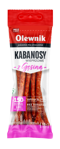Kabanosy wieprzowe z gęsiną Olewnik 105g
