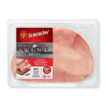 Sokołowska krucha szynka gotowana wędzona 160 g Sokołów Sokolow_Sokolowska_Krucha_szynka_gotowana_wedzona_plastry_160g_Sokolow_36487973_0_350_350.jpg