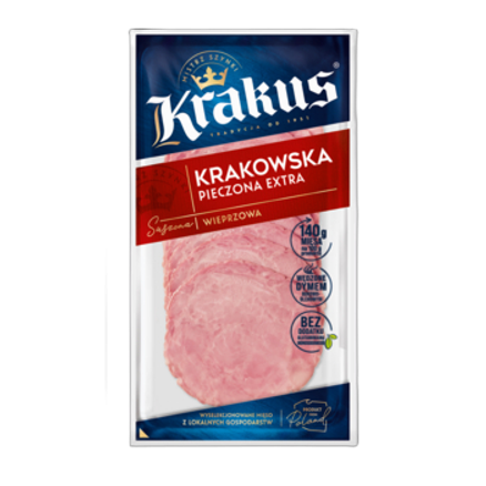 Krakowska pieczona extra Krakus 80 g Krakowska pieczona extra Krakus 80g