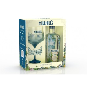 'Millhill's Gin 38% 0,7L + kieliszek w kartonie