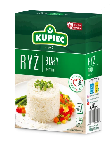Ryż biały Kupiec 4x100 g