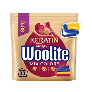 Żelowe kapsułki do prania z keratyną do kolorów Woolite 33 szt.