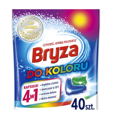 Kapsułki do prania 4w1 do koloru Bryza 40 szt.