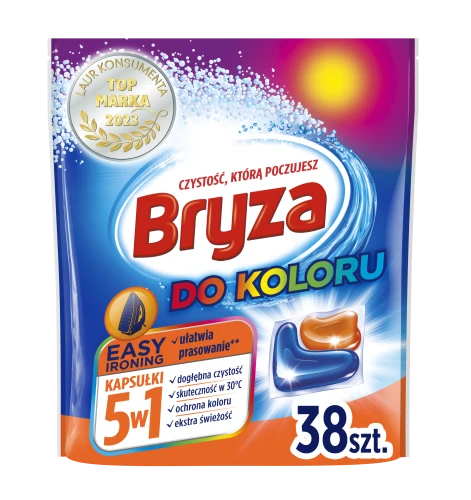 Kapsułki do prania 5w1 Easy Ironing do koloru Bryza 38 szt.