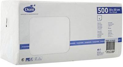 Serwetki 1 warstwowe 33x33 cm białe Duni 500szt. Serwetki 1 warstwowe 33x33 cm białe Duni 500szt.