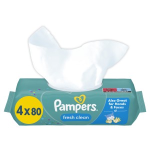 Chusteczki pielegnacyjne Fresh Clean Pampers 4x80szt.