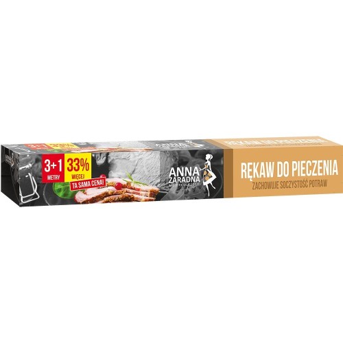 Rękaw do pieczenia Anna Zaradna 3 m z klipsami Rękaw do pieczenia Anna Zaradna 3 m z klipsami