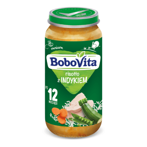 Obiadek risotto z indykiem po 12 miesiącu BoboVita 250 g Obiadek risotto z indykiem po 12 miesiącu BoboVita 250 g