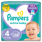 Pieluchy Active Baby Rozmiar 4 Pampers 58 sztuk