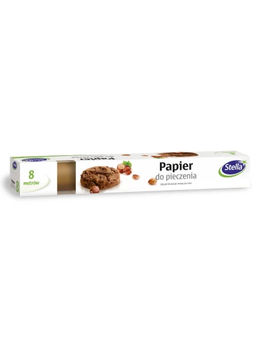 Papier do pieczenia Stella brązowy 8m 1szt. Papier do pieczenia Stella brązowy 8m 1szt.