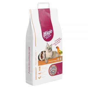 Higio Żwirek dla kota drewniany niezbrylający 7 l