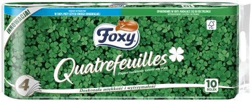Foxy Quatrefeuilles Papier toaletowy cztery warstwy 10 rolek