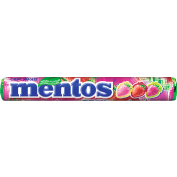 Mentos Strawberry Mix Cukierki do żucia 37,5 g Mentos Strawberry Mix Cukierki do żucia 37,5 g