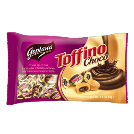 Solidarność Toffino czekoladowe Toffi mleczne nadziewane 1 kg Solidarność Toffino czekoladowe Toffi mleczne nadziewane 1 kg