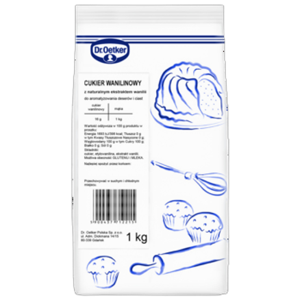 Dr. Oetker Cukier wanilinowy 1 kg Dr. Oetker Cukier wanilinowy 1 kg