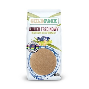 Gold Pack Cukier trzcinowy Demerara nierafinowany drobny 1 kg Gold Pack Cukier trzcinowy Demerara nierafinowany drobny 1 kg