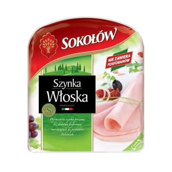Szynka włoska Sokołów 140 g Szynka włoska Sokołów 140g