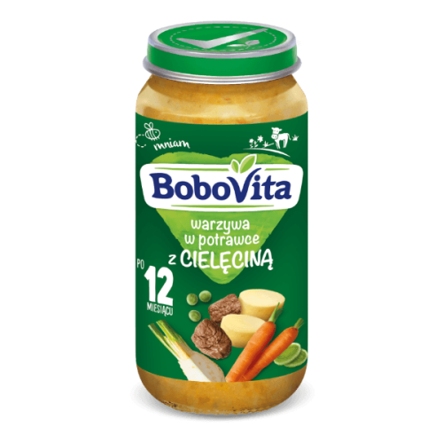 BoboVita Junior Warzywa w potrawce z cielęcinką 1-3 lata 250 g BoboVita Junior Warzywa w potrawce z cielęcinką 1-3 lata 250 g