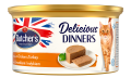 Butcher's Classic Delicious Dinners Karma dla dorosłych kotów mus z kurczakiem i indykiem 85 g