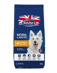Butcher's Natural&Healthy, sucha karma dla psa, z kurczakiem, 15 kg