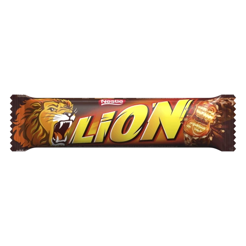 Lion Nadziewany wafel z karmelem i płatkami pszennymi oblany mleczną czekoladą 42 g