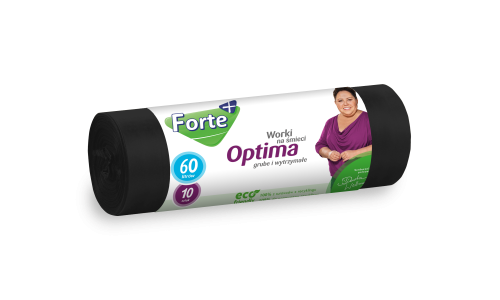 Forte+ worki na śmieci optima 60 l 10 szt. ldpe