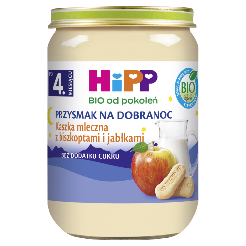 Kaszka mleczna z biszkoptami i jabłkami HiPP BIO 190 g