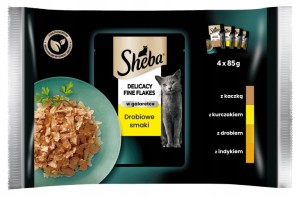 Karma mokra Sheba Delicacy w galaretce drobiowe smaki 4*85 g