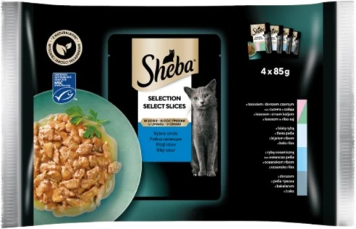 Karma mokra Sheba Selection w sosie smaki rybne 340 g Karma mokra Sheba Selection w sosie smaki rybne 340 g
