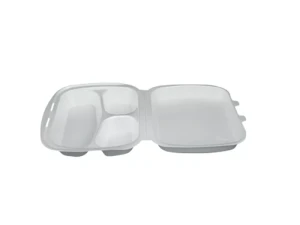 Huhtamaki menubox 3 dzielny biały styropianowy xps (50 szt.)