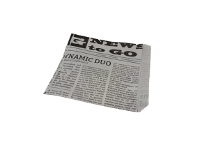 Koperta huhtamaki z nadrukiem gazetowym 18x15 cm dawny kebab (250 szt)